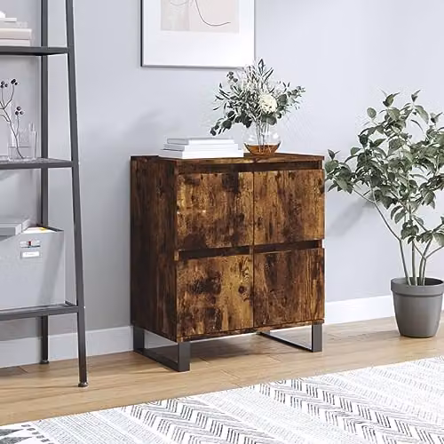 vidaXL Industrial Sideboard in Brown Oak, W/D/H: 60 x 35 x 70 cm – 2