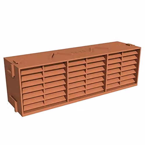 Manthorpe Terracotta Plastic Airbrick Wall Grille W/H: 22.86 x 22.86 cm