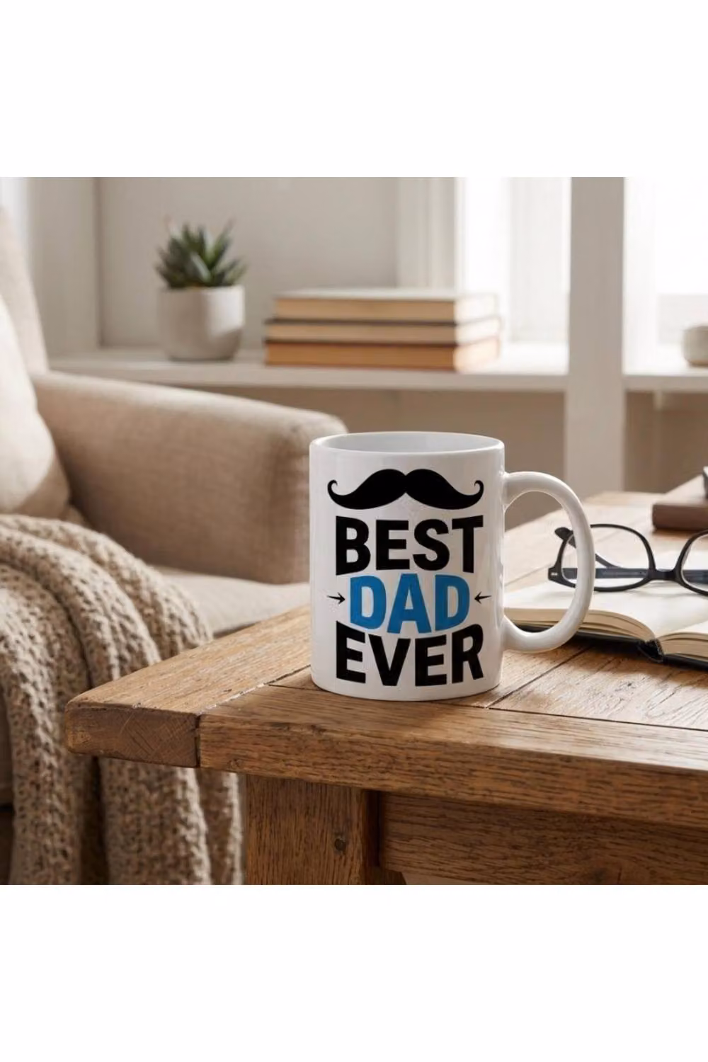 Dyzi Best Dad Ever Ceramic Coffee Mug in White – 3