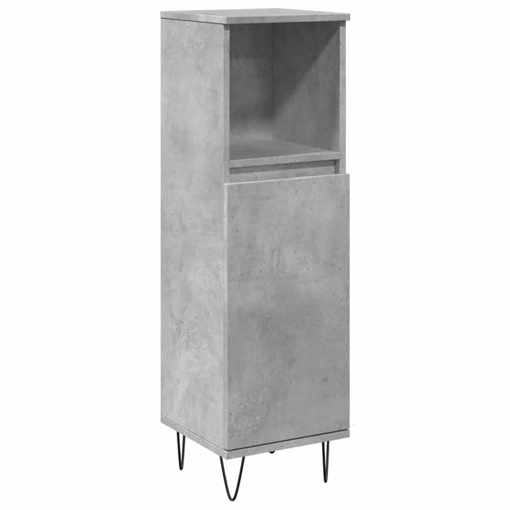 Berkfield Home 3 Piece Industrial Bathroom Furniture Set in Matt Concrete Grey – 2