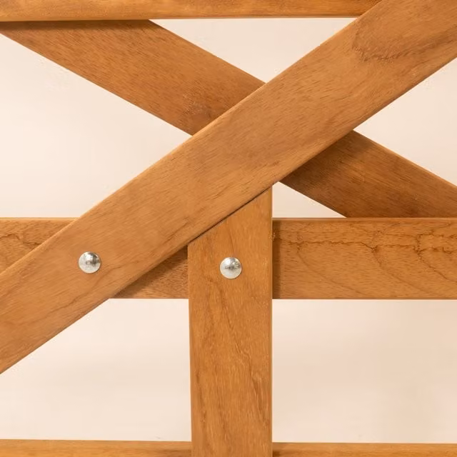 Ruby UK Exbourne Curved Heel Gate in Brown Hardwood Iroko