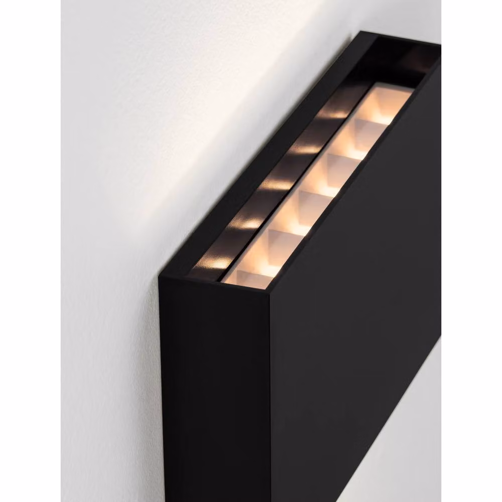 Netlighting Yoko Outdoor Up and Down Wall Lamp in Black with 13W LED, 788lm, 3000K, IP65 – 4