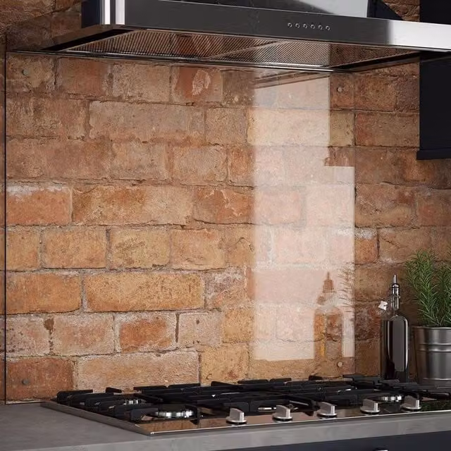 Generic Plain White Toughened Glass Kitchen Splashback, W: 90 cm, H: 75 cm