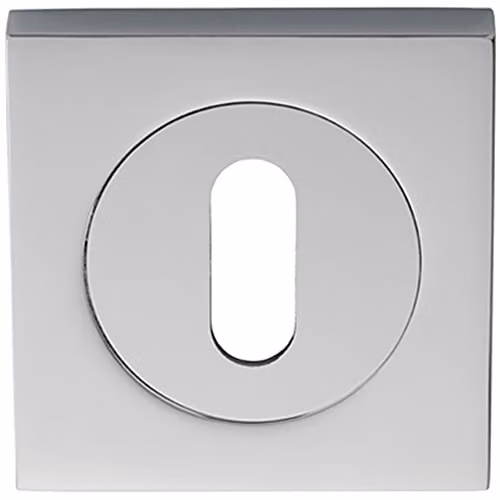 Loops Square Lock Profile Escutcheon with Concealed Fix in Silver – 1