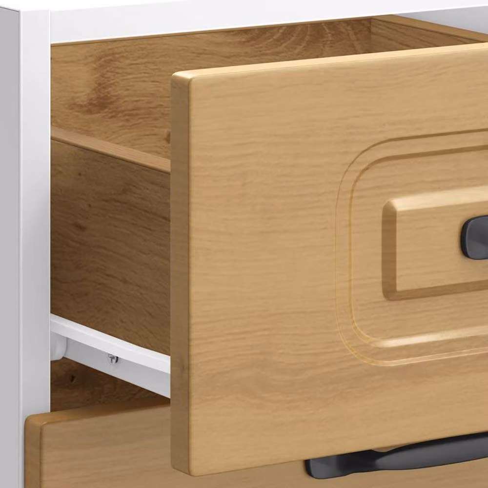 Berkfield Home Kalmar Artisan Oak Kitchen Base Cabinet in Brown and Multicolour, W/D/H: 81.5 x 40.0 x 46.0 cm – 3