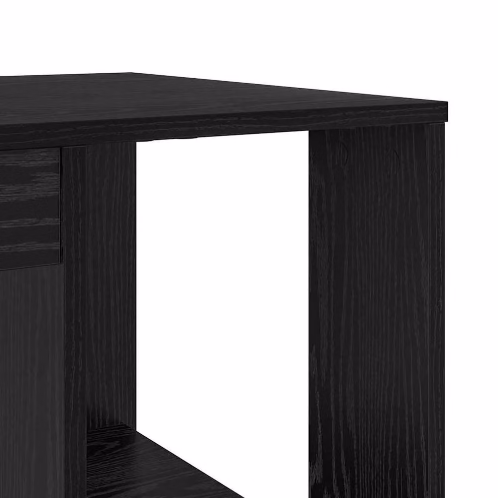Berkfield Home Modern Black Oak Computer Desk in Black Oak MDF – 6