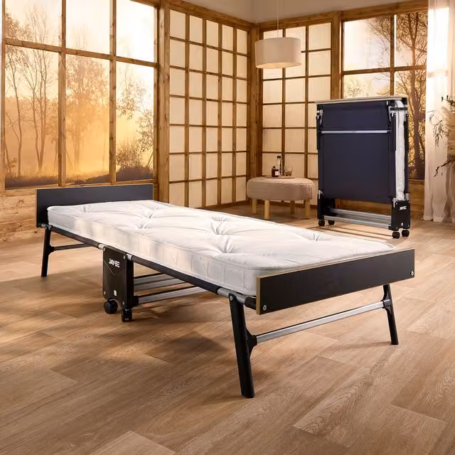 Jay-Be GP80 Grand Folding Bed with e-Pocket Tufted Mattress in Black