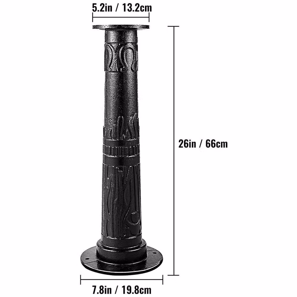 FLAVORA Antique Cast Iron Hand Water Pump in Black, W/D/H: 100 x 100 x 66 cm – 2