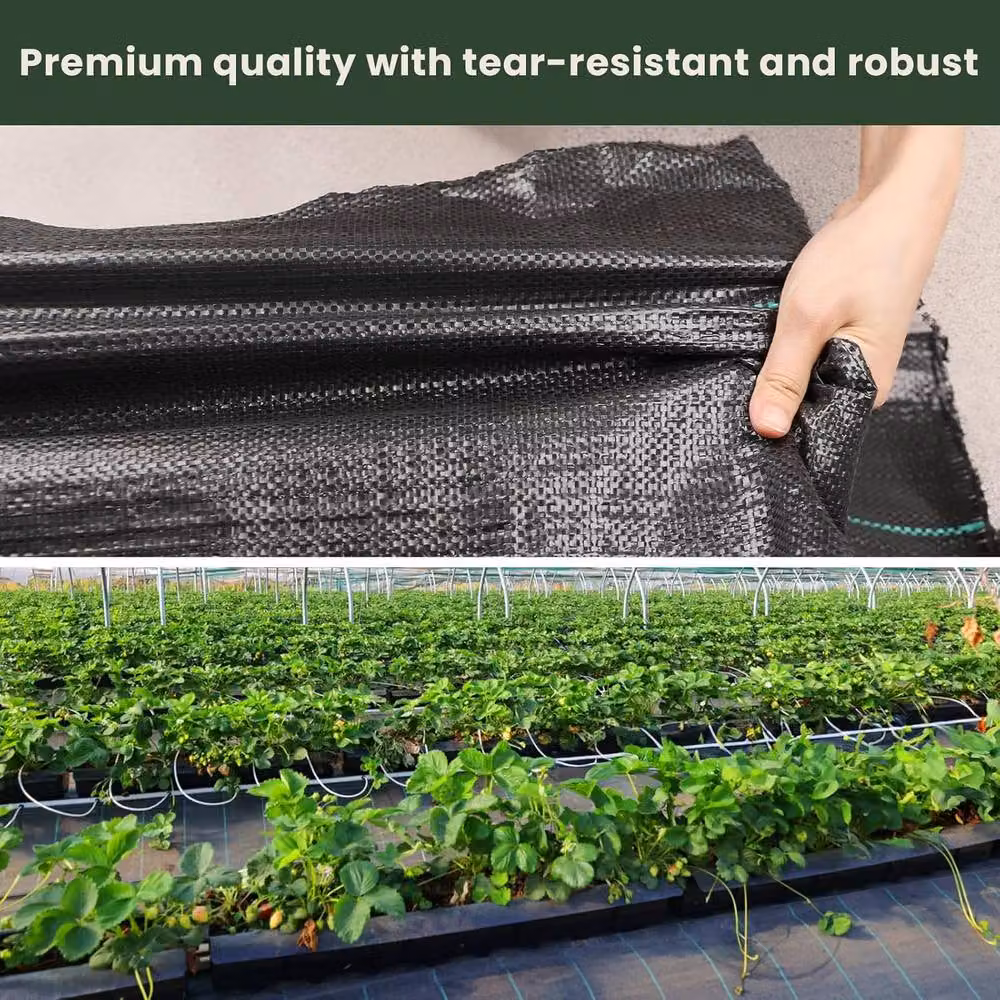 Dprodo Dark Grey Garden Weed Barrier Landscape Fabric, 10 kg – 5