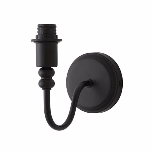 ValueLights Binky Pair of Rechargeable LED Wall Light Bases in Black and Gold/Brass Metal