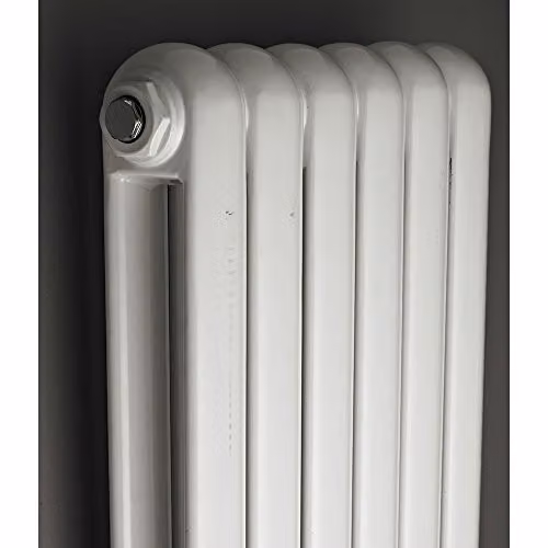 Hudson Reed HSA002 Salvia Modern Vertical Double Panel Steel Bathroom Radiator, Set of 2, High Gloss White, H: 150 cm, W: 37.7 cm – 2