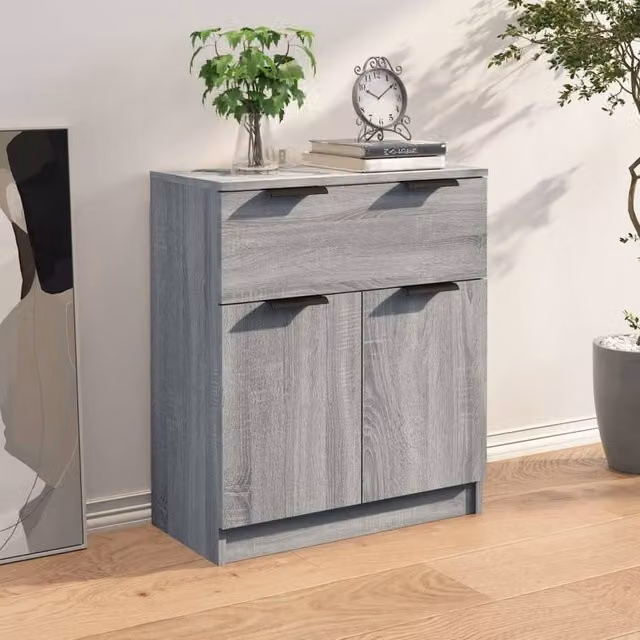 Berkfield Home Grey Sonoma Sideboard in Engineered Wood W/D/H: 60 x 30 x 70 cm