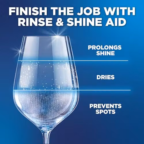 Finish Lemon Sparkle Rinse Aid, 800 ml, Pack of 2 – 2
