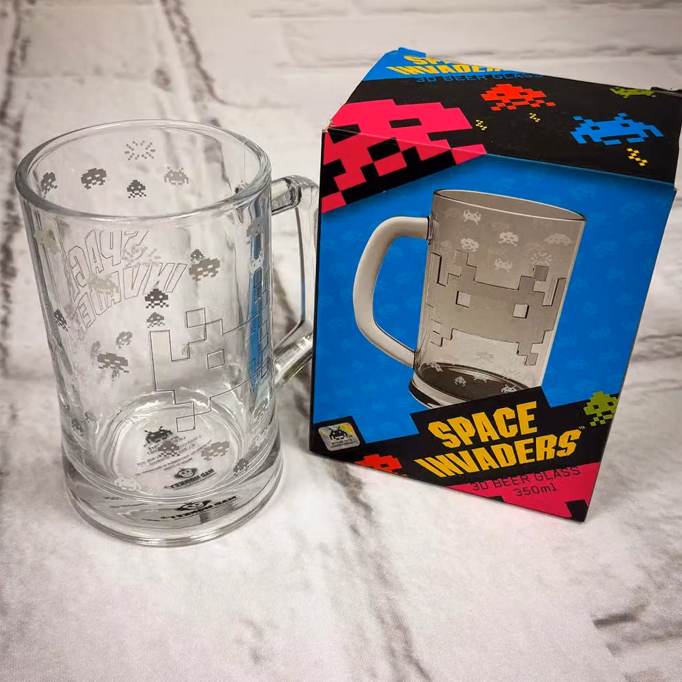Mad Monkey Space Invaders Beer Glass, 350ml, Clear – 3