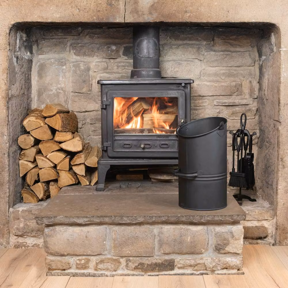 JVL Bromley Coal Hod Bucket for Fireplace and Log Burner, Black – 4