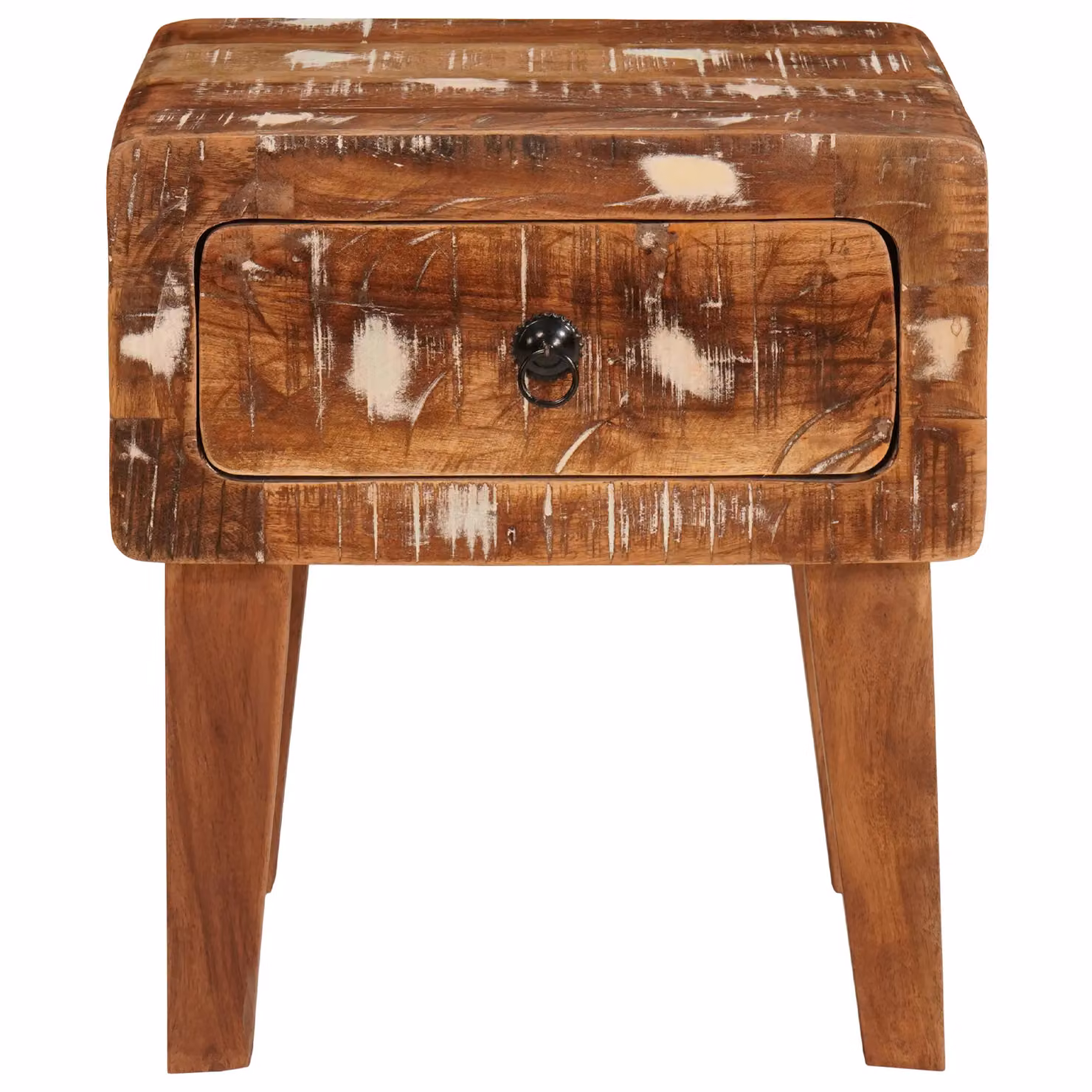 Berkfield Home Rustic Reclaimed Wood End Table, Multicolour Brown, W/D/H: 40 x 32 x 46 cm – 2
