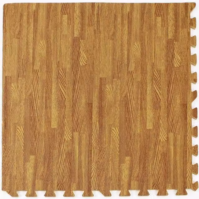 PAWNORA 8-Piece Soft EVA Foam Floor Play Mat in Brown