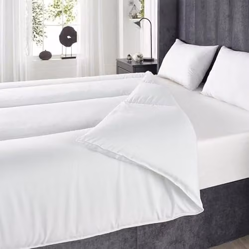 OHS Single Summer Duvet 4.5 Tog White Microfibre Hollow Fibre Quilt W/H: 135 x 200 cm – 1