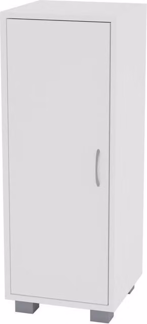 Havendro Modern White Wooden 1 Door Corner Storage Cabinet with Internal Shelves – 1