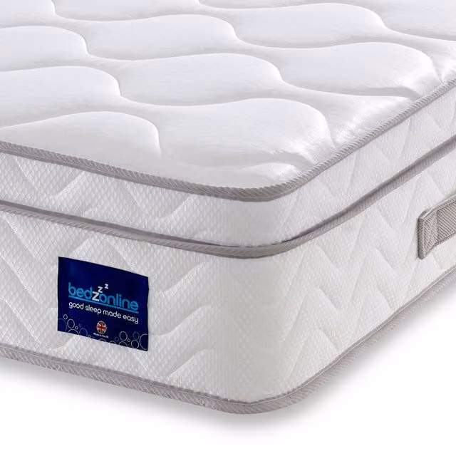 Bedzonline Premium Tranquility Double Box Top Pocket Sprung Mattress in White