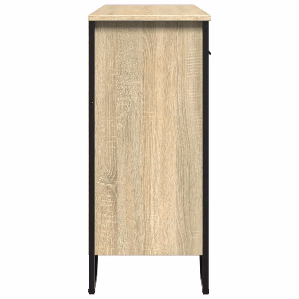 Berkfield Home Sonoma Oak Sideboard in Brown, W/D/H: 97 x 32.5 x 74.5 cm – 2