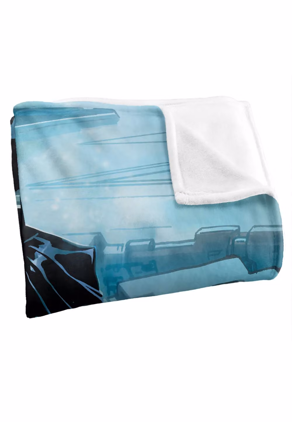 Batman Batcave Platform Silhouette Super Soft Fluffy Throw Blanket in White, W/D: 152 x 127 cm – 3