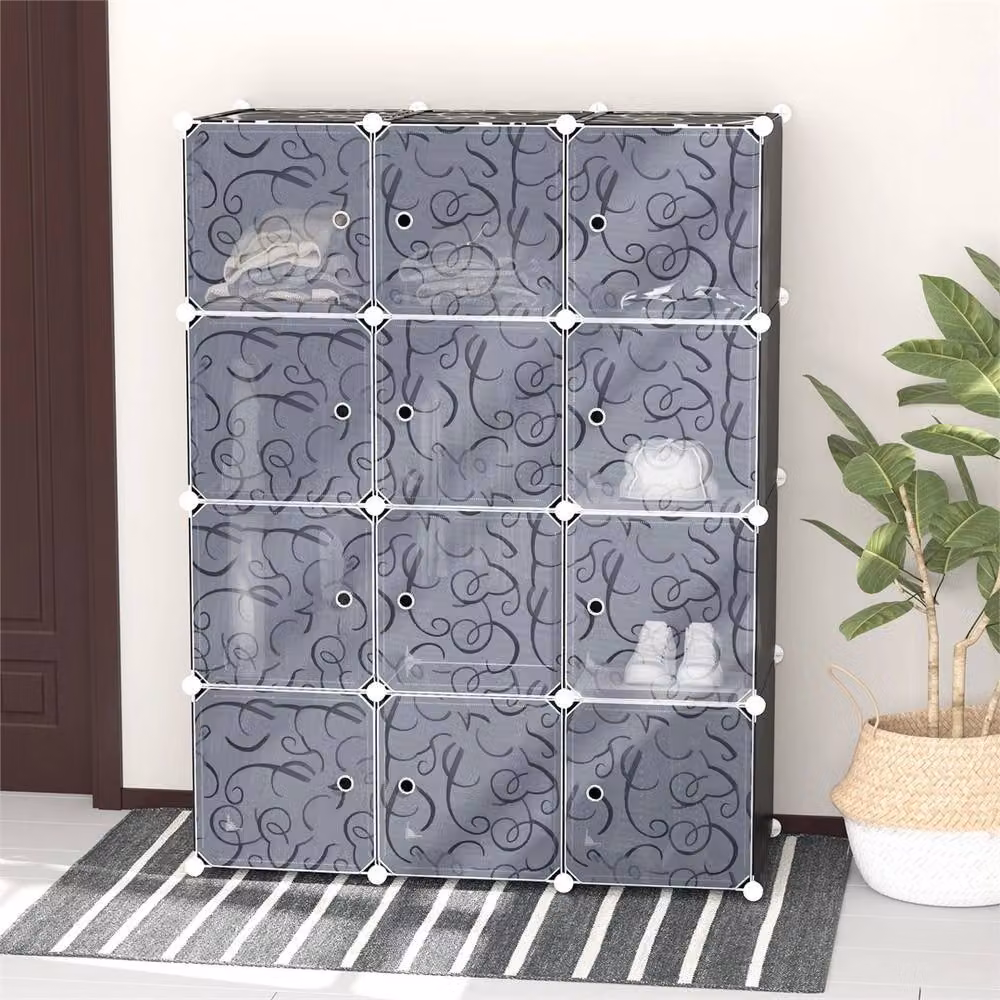 Nordara DIY Portable Modular Closet Cube Organiser in Black – 3