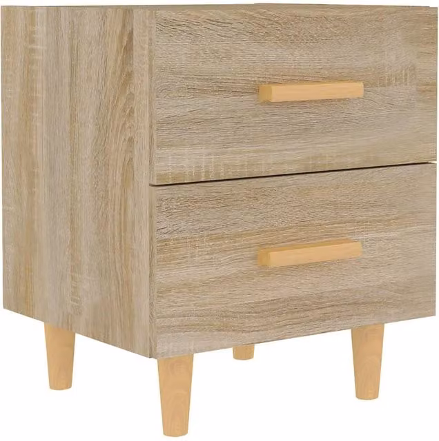 Berkfield Home Bed Cabinet in Sonoma Oak, Light Brown, W/D/H: 40 x 35 x 47.5 cm