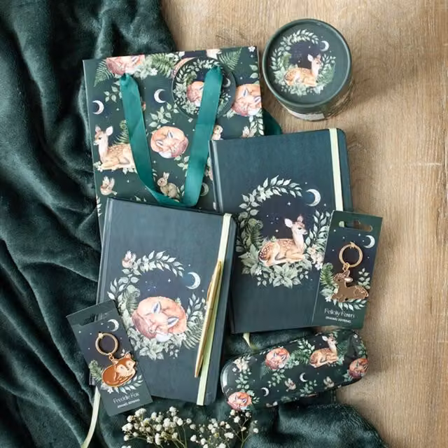 KDMK A5 Lined Hardcover Notebook in Green