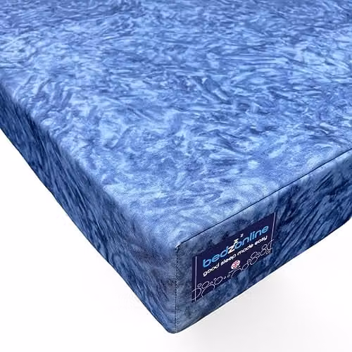BEDZONLINE Waterproof Comfort Foam Mattress in Blue, UK Double, W/D/H: 190 x 135 x 13 cm – 1
