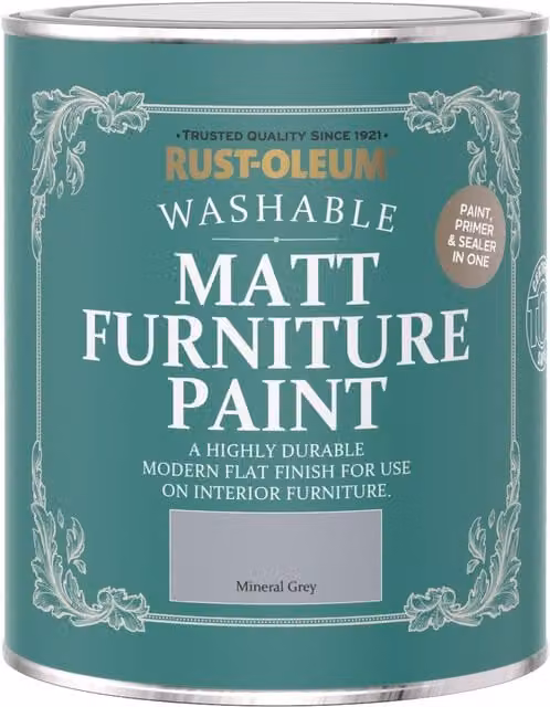 Rust-Oleum Matt Water-Based Furniture Paint in Mineral Grey
