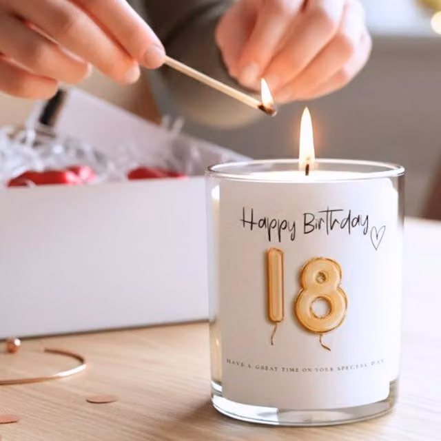 Aye Do Gifts Gold and White Birthday Tealight Candle Set for Adults