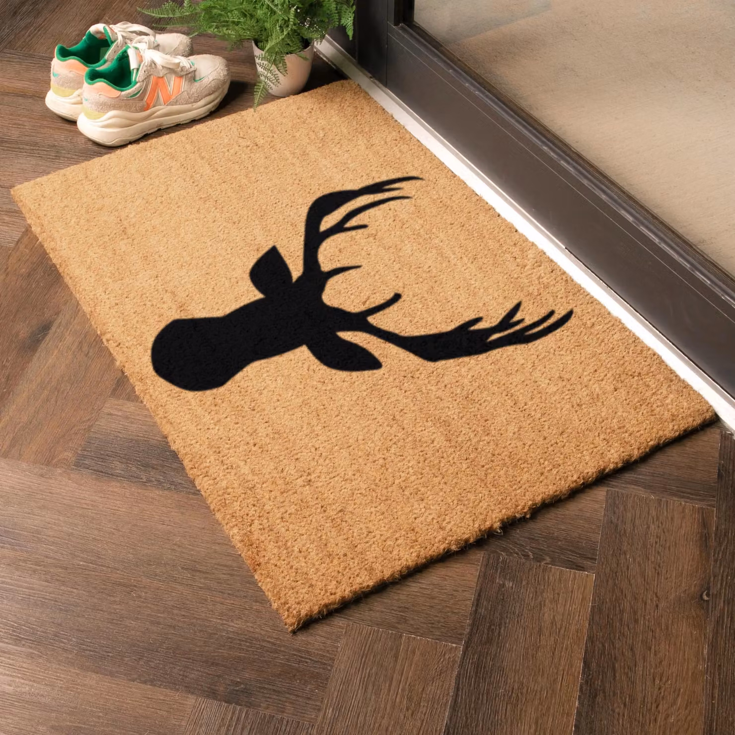 Artsy Mats Country Home Stagshead Doormat in Black, W: 90 cm, D: 60 cm – 2