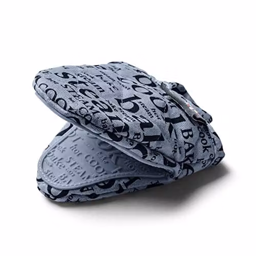 Zeal Silicone Mini Oven Mitt and Pot Holder with Hot Print Design in Blue – 5