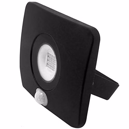Loops 30W LED Slim Outdoor Floodlight with PIR Motion Sensor, Black, IP65 Waterproof Wall Mounted Security Light
