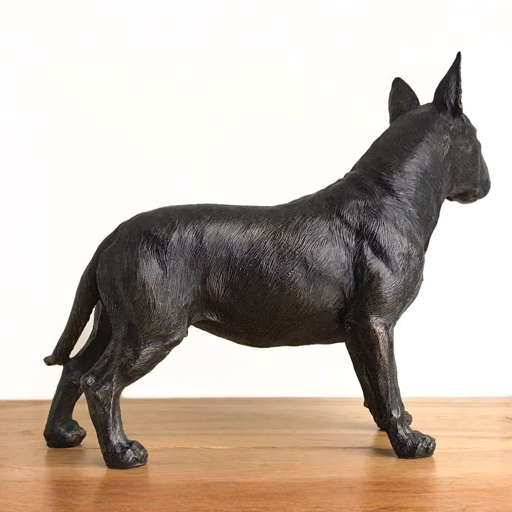 Animal Crackers English Bull Terrier Dog Figurine in Bronze Effect, Length: 24 cm – 2