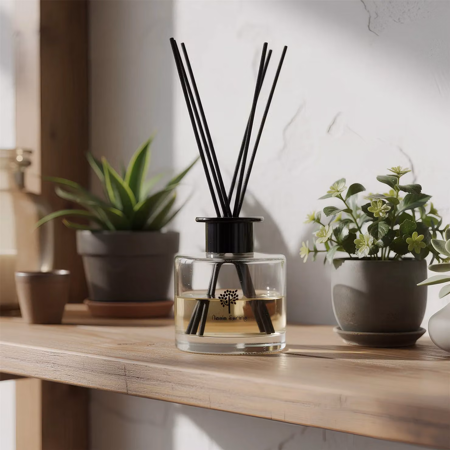Nicola Spring Vanilla Sands Reed Diffuser Pack of 3, 200ml, Gourmand Scent in Transparent Glass – 8