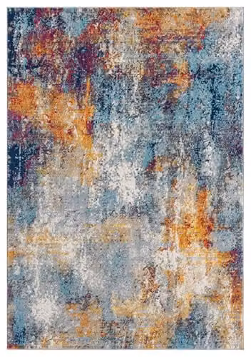 Desire Rugs San Marino Multicolour Abstract Modern Runner Rug, W: 60 cm, L: 220 cm – 2