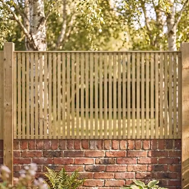 Premier Garden Supplies Tuscany Capped Vertical Trellis Panel, Brown, W: 91.5 cm, H: 183 cm, Pack of 3