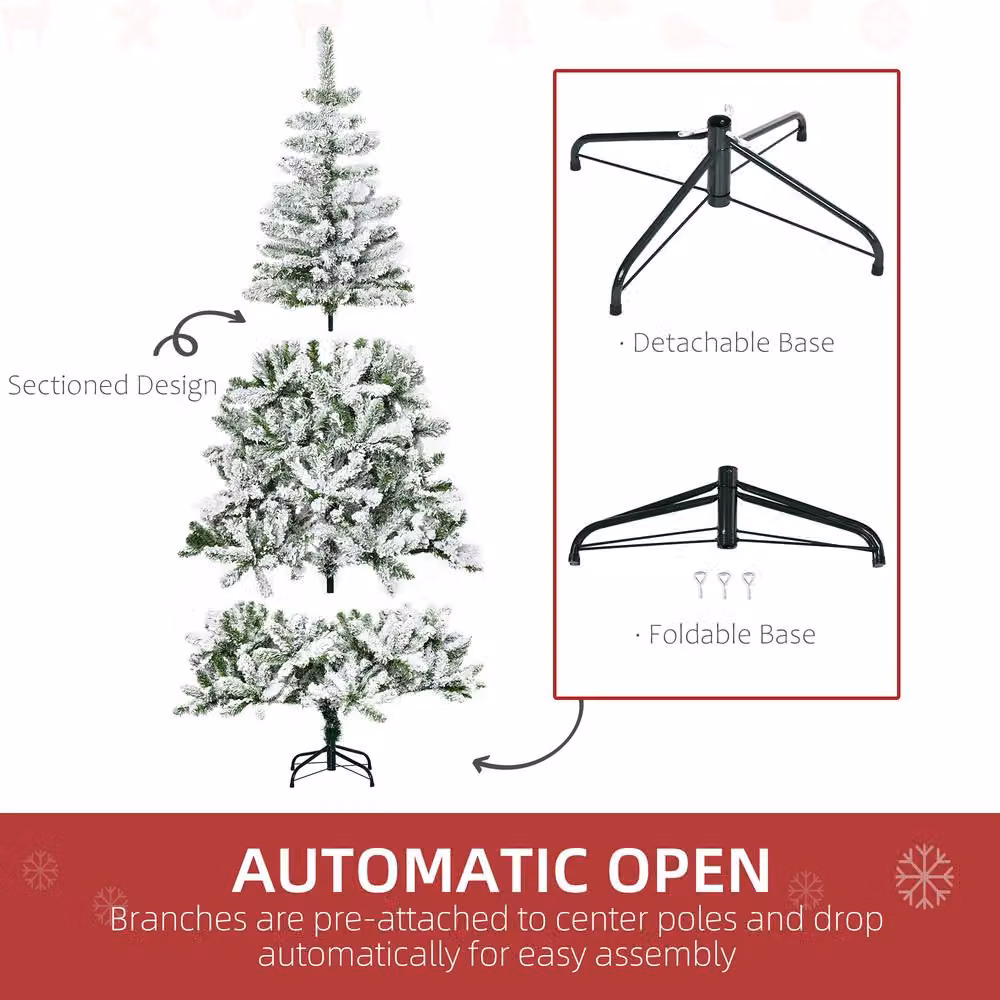 STILVORA Green Artificial Christmas Tree with Auto-Open Hinges – 4