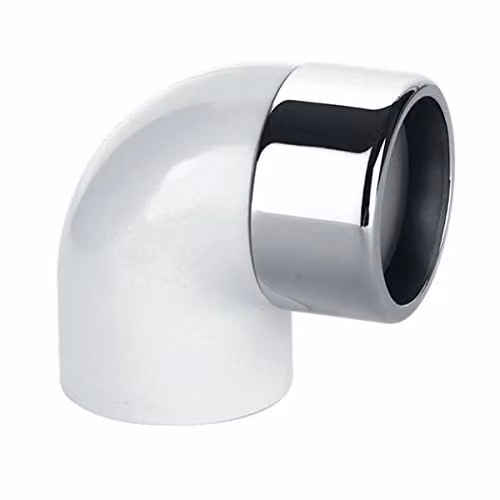 McAlpine 90 Degree Bend CP Brass with ABS Connector, White, 1.25 inch – 1
