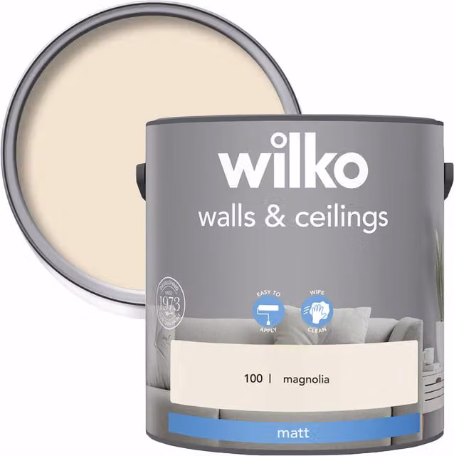 wilko Walls and Ceilings Matt Emulsion Paint, Beige, 2.5 l