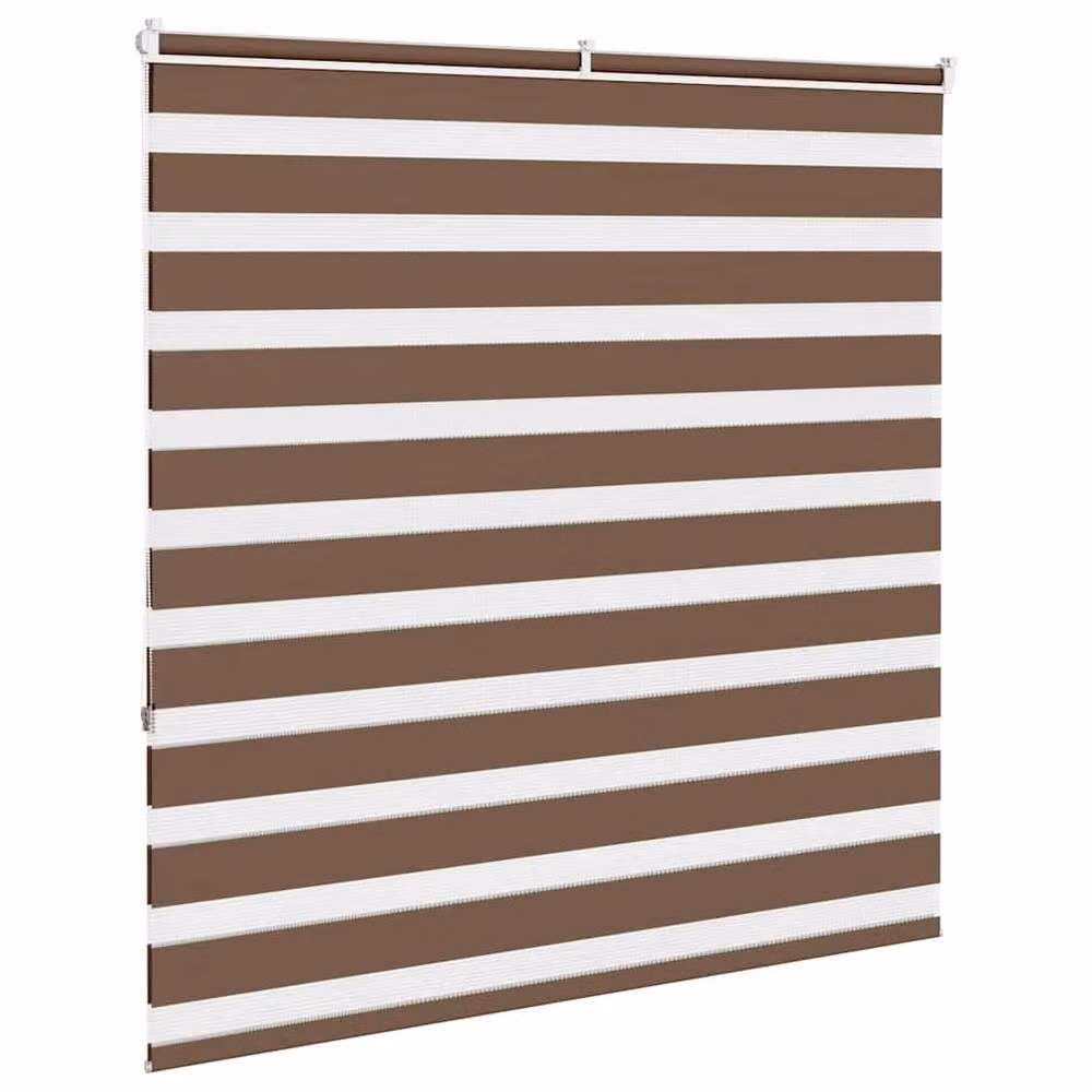 Berkfield Home Elegant Zebra Blind in Brown, W/H: 150 x 150 cm – 4