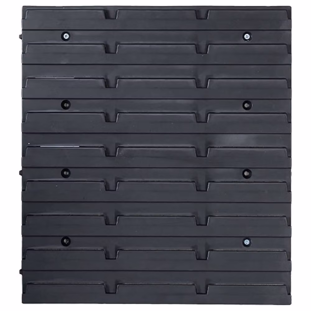 Berkfield Home 96 Piece Storage Bin Kit with Wall Panels in Red and Black – 2