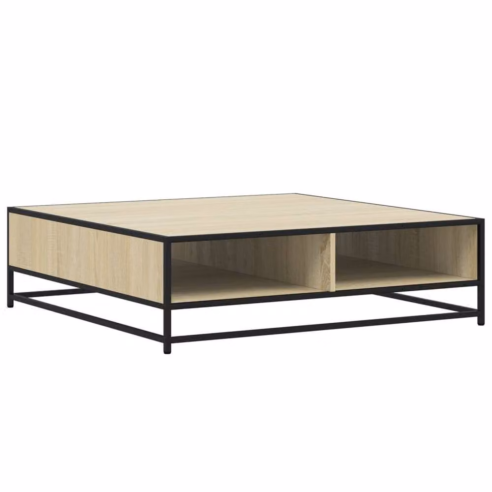 Berkfield Home Sonoma Oak Coffee Table in Brown, W/D/H: 100 x 100 x 30 cm – 2