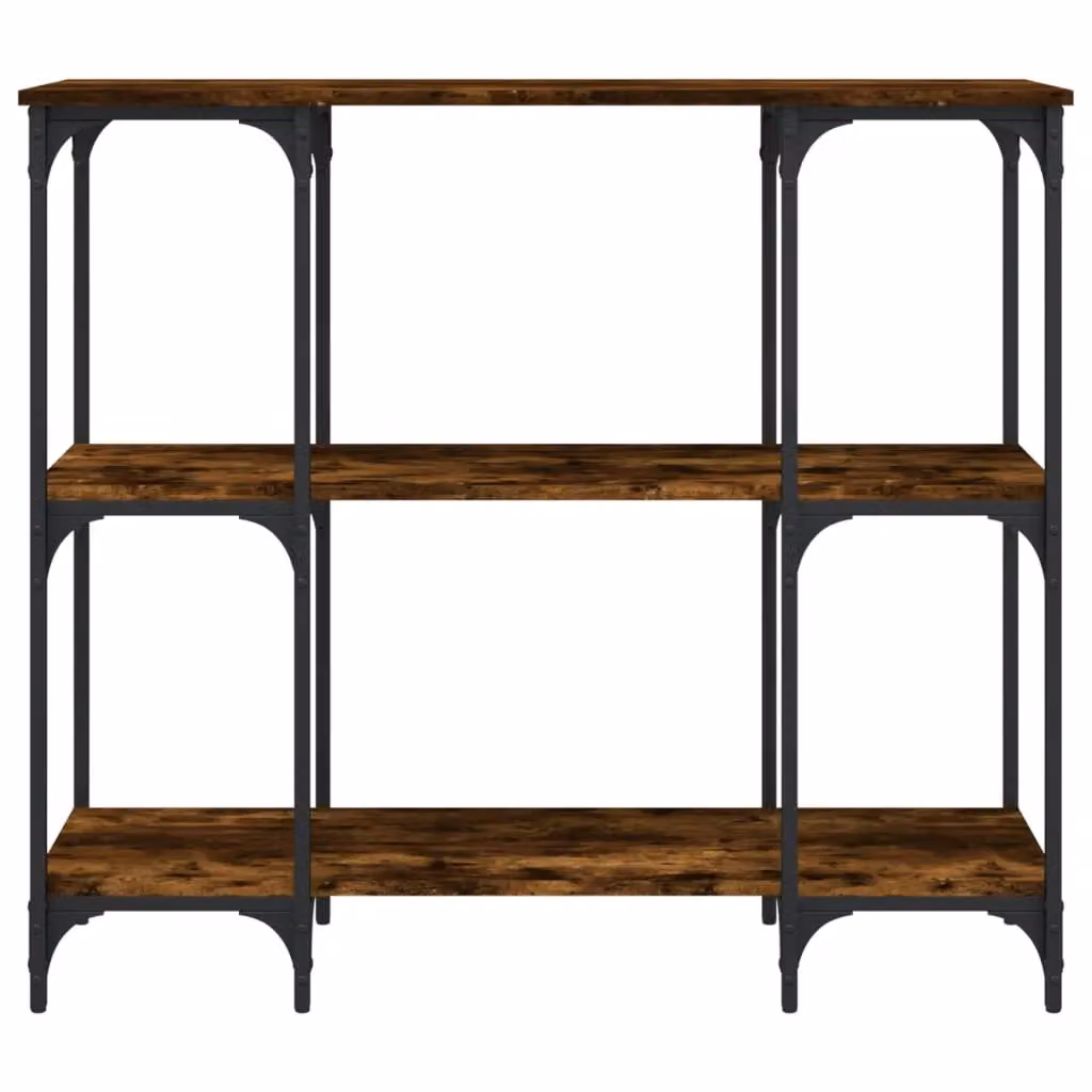 Berkfield Home Smoked Oak Console Table in Brown, W/D/H: 102 x 35 x 90 cm – 4