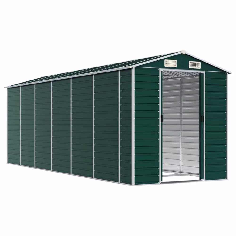 Berkfield Home Garden Shed in Green, Galvanised Steel, W/D/H: 191 x 555 x 198 cm – 3