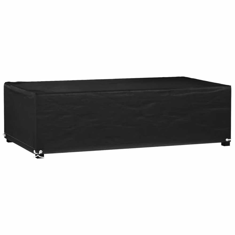 Berkfield Home Rectangular Garden Bench Cover in Black, W/D/H: 125 x 70 x 35 cm – 2