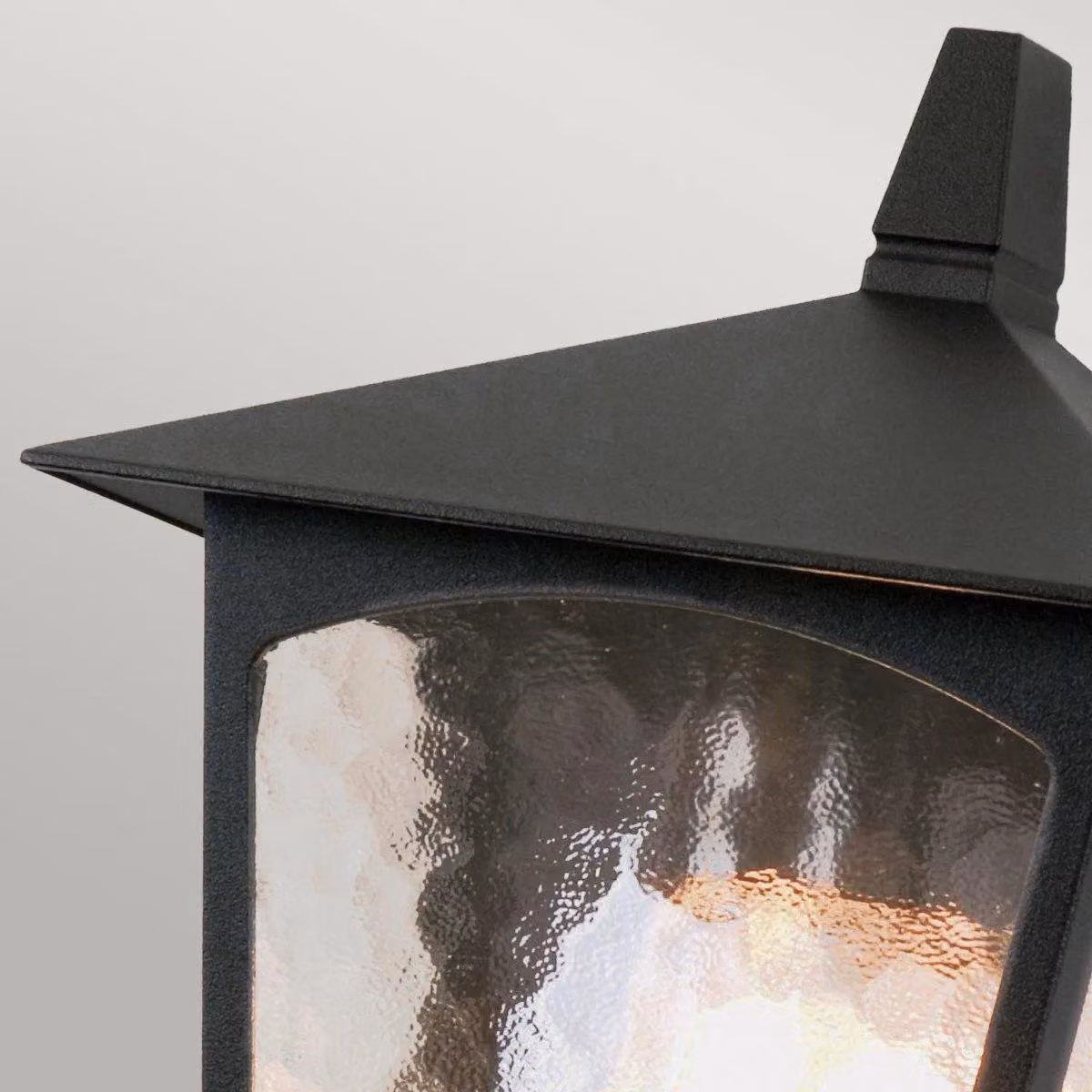 Netlighting York Black Outdoor Flush Ceiling Lantern with Transparent Glass and E27 Socket – 2