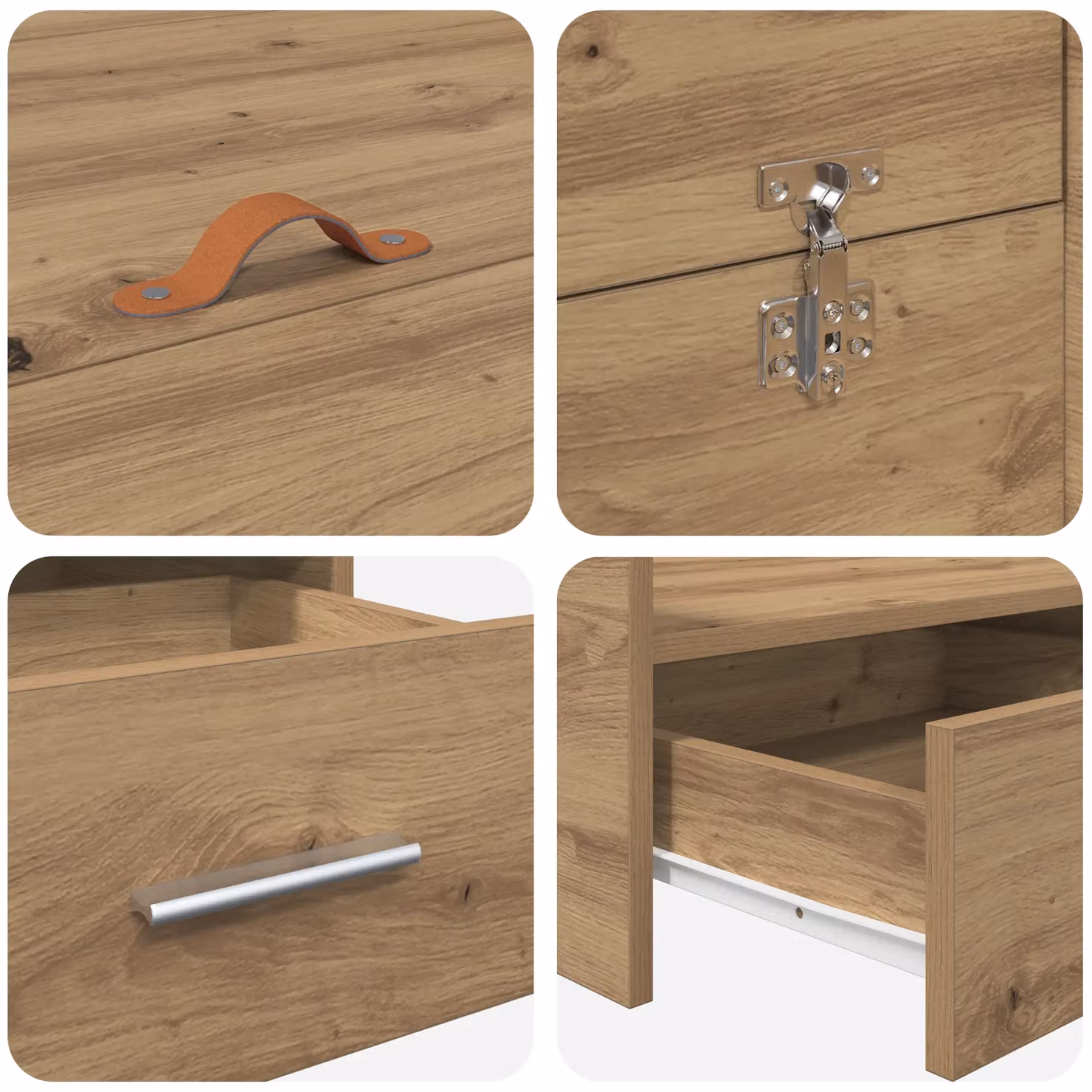 Berkfield Home Artisan Oak Storage Bed Frame with Drawers, Brown, W: 120 cm, L: 200 cm – 3